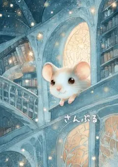 1234 オリジナル アニマルステッカー 動物 幻想的 モモンガ 本 4枚