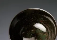 【値下げ】浦口雅行さんの茶碗です 浦口雅行／青瓷飛黒晶茶盌 URAGUCHI Masayuki / Seiji
