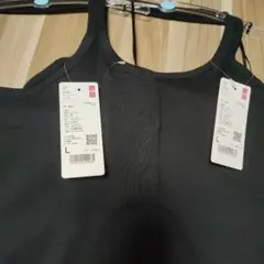 ユニクロ　UNIQLO　エアリズム　オープンバックホルターブラトップ　Lサイズ