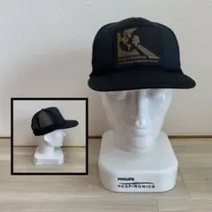 【アメリカ古着】90s 1992年製 キャップ トラッカーキャップ メッシュ 黒