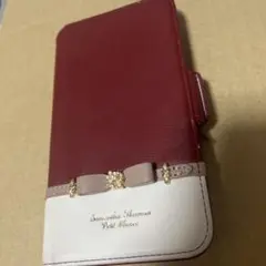 サマンサタバサ プチチョイス iPhone13 手帳型ケース 赤 リボン