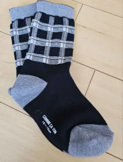 COMME CA ISM チェック柄靴下 16-18cm