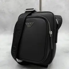【未使用級✨】EMPORIO ARMANI ショルダーバッグ レザー 黒