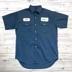Good design 半袖シャツ ワッペンロゴ ネイビー M 0933