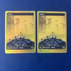 【mtg】島/Island 英語版ファーストプレイス・Foil2枚 霊気走破