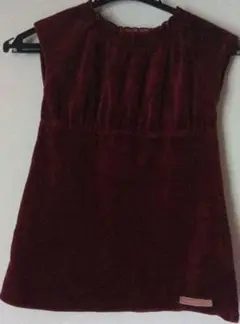 COMME CA ISM ワインレッド色ノースリーブワンピース 100A　未使用