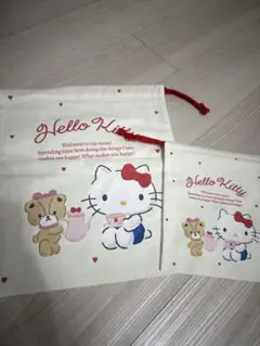 キティーちゃん　巾着　大小セット　レトロ　サンリオ