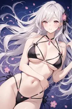 A2363 AIイラスト 美女 L版サイズ 1点物
