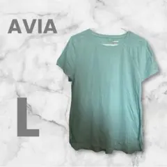 AVIA ミントグリーン 半袖Tシャツ Lサイズ　トップス　シンプル