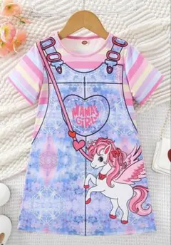 ユニコーンデザイン 半袖ワンピース