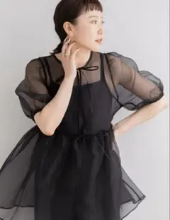 【新品タグ付き】 LOWRYS FARM オーガンジーチュニック