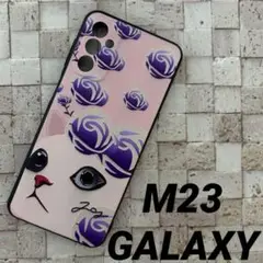 GALAXY M23 5G ケース ギャラクシー カバー おしゃれ 猫 薔薇 S