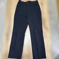 GU センタープレスストレートパンツ S ブラック