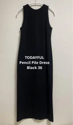 TODAYFUL Pencil Pile Dress ブラック 36