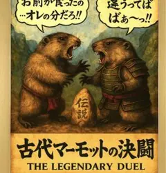古代マーモットの決闘 ～The Legendary Duel～ 2l 額縁あ入り