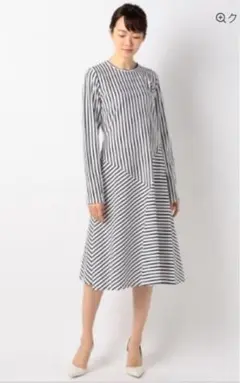 定価¥30240 カルバンクライン バスクストライプコットンワンピース Mサイズ