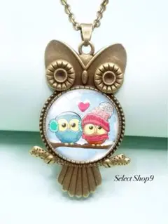 新品未使用品♡バード鳥ふくろう梟ゴールドヴィンテージ海外インポートネックレス