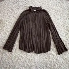 【ensuite】エンスウィート 長袖 ブラウス レナウン 2XL ブラウン