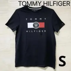 トミーヒルフィガー Tシャツ S 半袖 プリント ロゴ メンズ 綿 ブラック