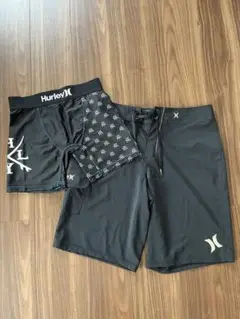 Hurley ハーレー　サーフパンツ+インナーパンツ　ブラック