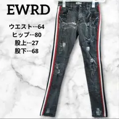 EWRD【16】スキニーデニム 細身 ジーパン デニムパンツ 長ズボン ダメージ