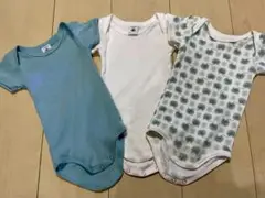 プチバトー　半袖ボディ　ロンパース　6m/67cm