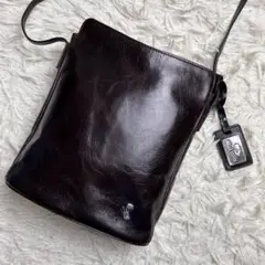 【美品】 PELLE BORSA ペレボルサ オールレザー ショルダーバッグ