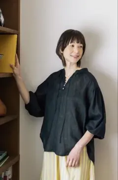 専用　美品 KURASHI&Trips 香菜子さんと作った2wayリネンブラウス 香菜子さんとつくった2WAYリネンブラウス - 北欧、暮らしの道具店