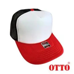 OTTO トラッカーキャップ ホワイト/レッド/ブラック