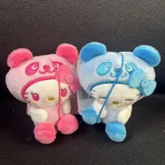 サンリオキャラクターズ　　むにゃすやマスコット　　ハローキティ　2種セット