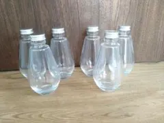ガラス製ボトル 6本セットドロップ型200ml