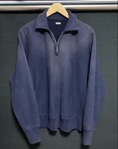 A.PRESSE Vintage Half Zip Sweat ネイビー 3