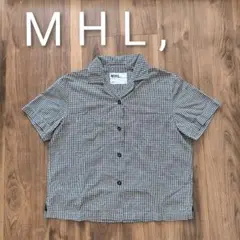 【美品】MHL, 半袖ギンガムチェックシャツ