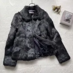 K75【高級】レッセパッセ 毛皮コート ラビットファー