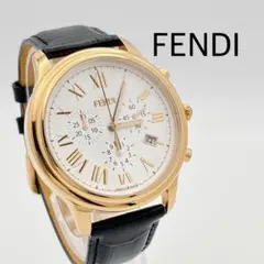 【美品・新品ベルト・電池新品】FENDI 25200G クロノグラフ メンズ