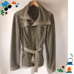 【DIESEL】シャツジャケット ベルト付 レディース S