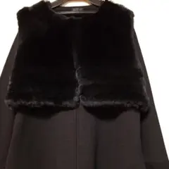 美品★TO BE CHIC ニットロングジャケットコート★サイズ46