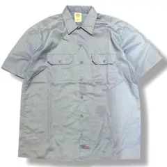 Dickies ライトブルー 半袖 ワークシャツ Lサイズ ディッキーズ