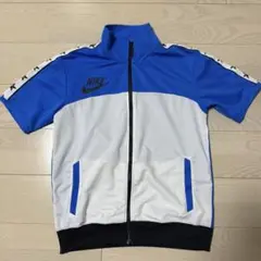 ●【SALE】NIKE ジップアップ 半袖シャツ ブルー メンズ XL