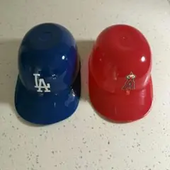 ドジャース・エンゼルス ミニヘルメットセット