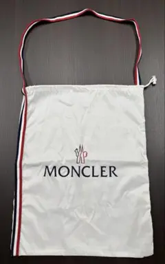 MONCLER シューズバッグ ホワイト ショルダー付き