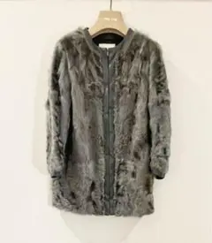 定価30万DRAWERラムファーコートムートンノーカラージャケットドゥロワー