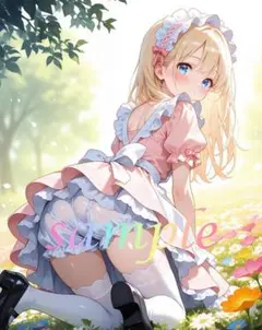 c045 かわいい イラスト アニメ A4ポスター