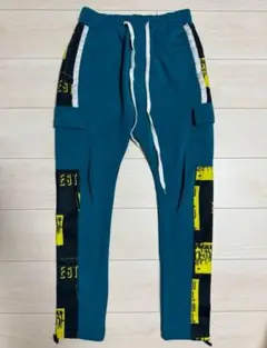 メンズ　ストリート　パンツ　ズボン　スキニー　グリーン　タイト　US UK