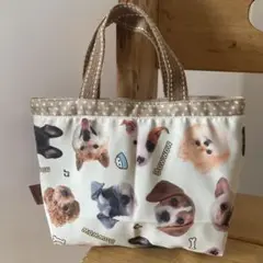 犬柄 手提げ袋 小型