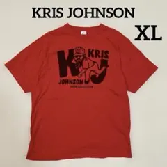 美品　クリスジョンソン　KRIS JOHNSON Tシャツ XLサイズ レッド