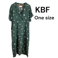 KBF 花柄 グリーンOne size M羽織り　レーヨン