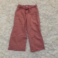 ☆美品☆GAP KIDS ピンク ワイドパンツ 150 綿麻混 涼感◎
