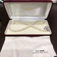ミキモト真珠島アコヤ真珠ネックレス ミキモト真珠島でアジャスター留め具に交換済