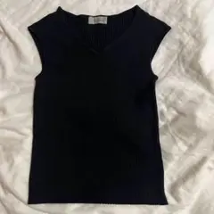 ［クリーニング済］Rirandture V ネックリブタンクトップ
